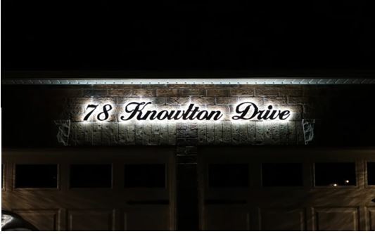 Stylish and Modern Backlit House Numbers for Enhanced Night Visibility